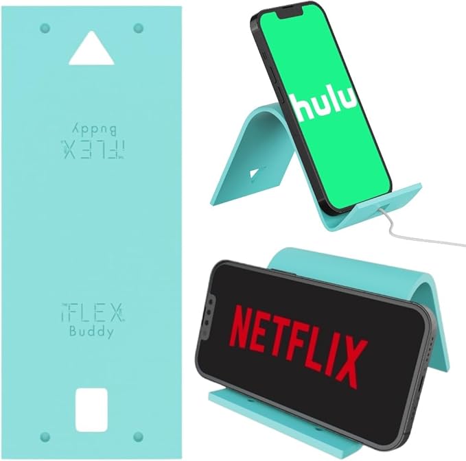 iFLEX Buddy Cell Phone and Tablet Stand Companion - Ideal for Air Travel, Work, and Home Use - Flexible Holder for All Mobile Devices - The Ultimate iPhone Cell Phone Stand Solution