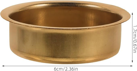 VOSAREA 6pcs Metal Incense Cone Burners Tea Light Tins Cups Tealight Holders Brass Incense Burner Plate Holder Empty Scented Candle Cup DIY Candle Holders for Party Wedding Table Decoration