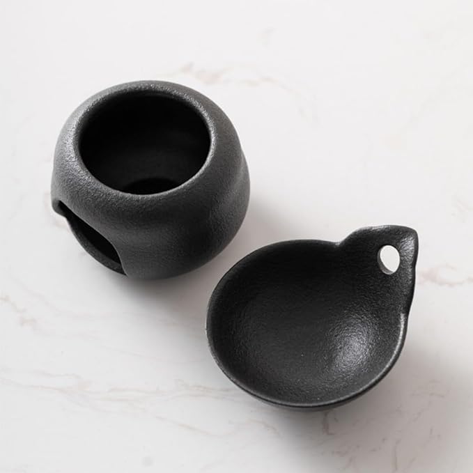 Delicate Romantic Metal Tealight Candle Holder Oil Tart Burner Aroma Diffuser Furnace Home Decoration Split Copper Plates Can Be Dry Burned Black Gold