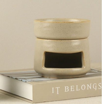 Ceramic Essential Oil Burner Tealight Candle Holder Decorative Aroma Diffuser Separable White
