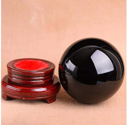 Natural Black Obsidian Healing Crystal Gemstone Sphere Ball for Reiki Balancing Meditation Energy Home and Office Decoration 60mm 300grams (6cm, Obisdian)