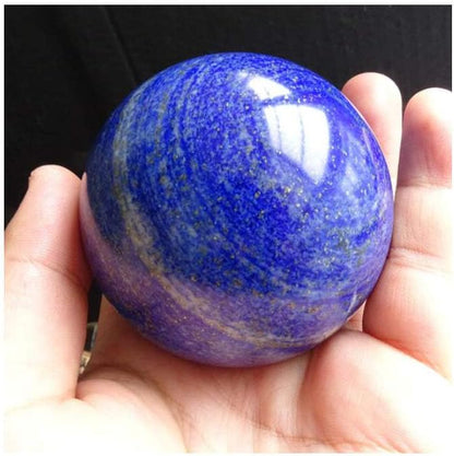 StoneStory Natural Lapis Lazuli Healing Crystal Sphere Ball for Reiki Balancing Meditation Energy Home and Office Decoration (6cm, Lapis Lazuli)