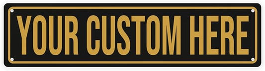 Custom Street Signs - Custom Signs Outdoor Metal Sign Customized Road Sign - Personalized Street Sign With Text Logo Photo For Office Business Workplace Home Bar Indoor Outdoor Use 4"x18"