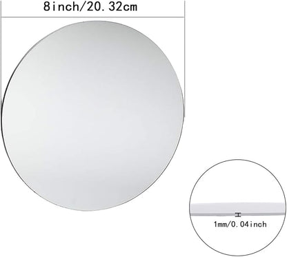 16Pack Round Mirror Plates for Centerpieces, 10inch Mirror Trays Flat Circle Mirrors for Tables Centerpieces, Circle Candle Plate Mirror Centerpiece Table Decorations for Wedding Decorations Party