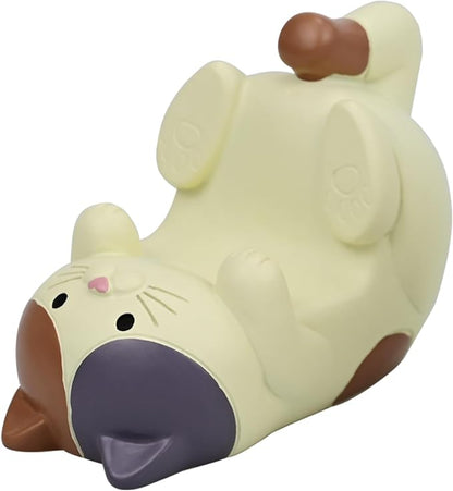 Cat-Shaped Phone Stand Animal Resin Gifts for Cat Lovers, Home & Office Fashion Accessories(White)