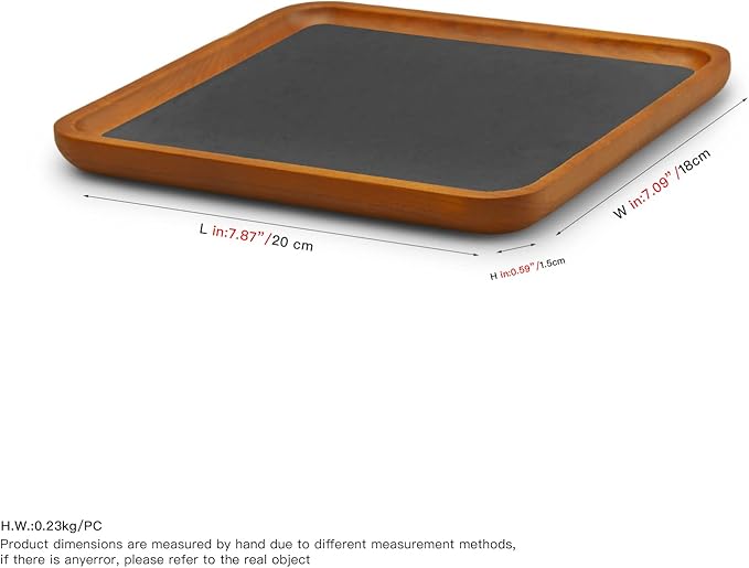 Solid Wood Jewelry Display Flat Tray for Rings Earrings Necklace Bracelet, Jewelry Photograph Display(Grey,L)