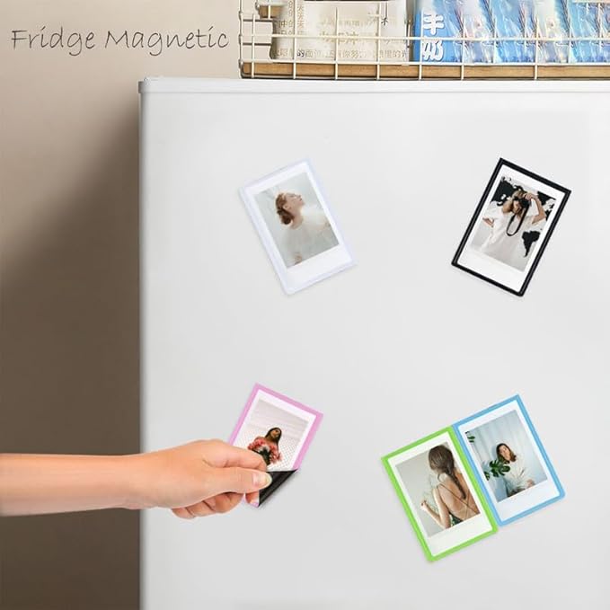 Orga'Neat 2x3 Magnetic Photo Frame Refrigerator for Fujifilm Instax Mini Instant Film, Magnet Picture Frames for Fridge Small Picture Holder for 8.6cm*5.4cm Picture -15 Pack