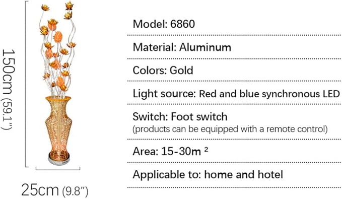 Nordic Modern Flower Floor Lamp Fashion Art Living Room Sofa Bedroom Wedding LED Originality Decorative Standing Light (Style 9)