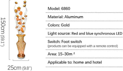 Nordic Modern Flower Floor Lamp Fashion Art Living Room Sofa Bedroom Wedding LED Originality Decorative Standing Light (Style 9)
