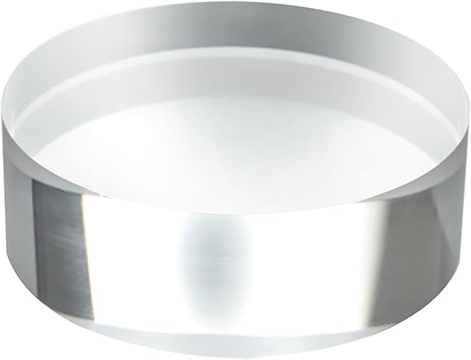 CiaoHER 2in Thickness 5in Diameter Acrylic Disc Display Block Clear Polished Round Pedestal Stand Riser 5" x 2", 1 Pack