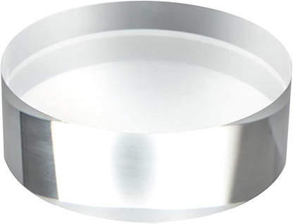 CiaoHER 2in Thickness 5in Diameter Acrylic Disc Display Block Clear Polished Round Pedestal Stand Riser 5" x 2", 1 Pack