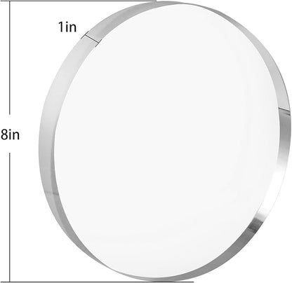 CiaoHER 1in Thickness 8in Diameter Acrylic Disc Display Block Clear Polished Round Pedestal Stand Riser 8" x 8" x 1", 1 Pack