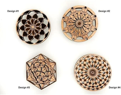 Geometric Wood Coasters Set of 4 - Laser Cut