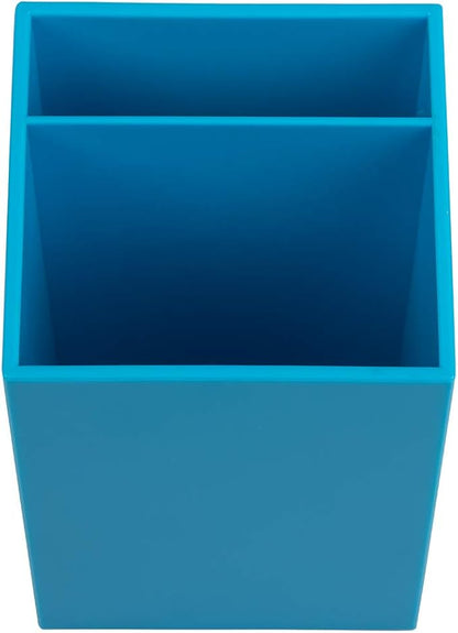 JAM Paper Plastic Pen Holder - Blue - Desktop Pencil Cup Sold Individually