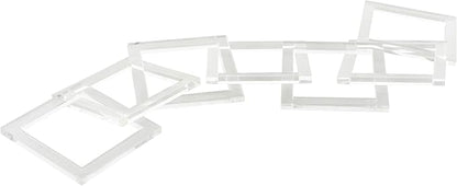 Deco 79 Acrylic Plastic Chain Decorative Sculpture Square 7 Link Home Decor Statue, Accent Figurine 28" x 0" x 5", Clear