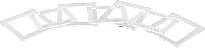 Deco 79 Acrylic Plastic Chain Decorative Sculpture Square 7 Link Home Decor Statue, Accent Figurine 28" x 0" x 5", Clear