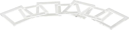 Deco 79 Acrylic Plastic Chain Decorative Sculpture Square 7 Link Home Decor Statue, Accent Figurine 28" x 0" x 5", Clear