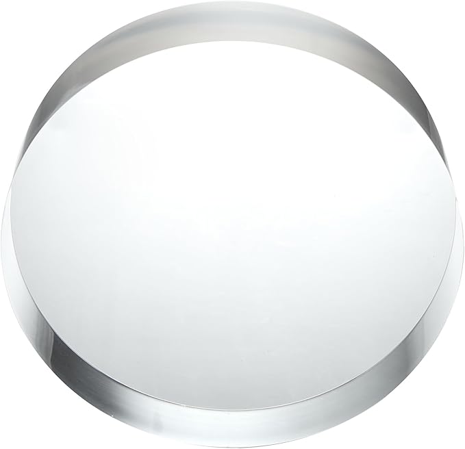 CiaoHER 2in Thickness 12in Diameter Acrylic Disc Display Block Clear Polished Round Pedestal Stand Riser 12" x 2", 1 Pack