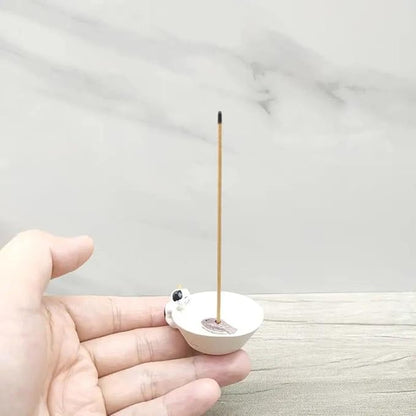 Newwe Incense Holder Resin Incense Stick Burner Small Cat Incense Sticks Holder ,Mini Cute Animal Statue Home Insencents Burner