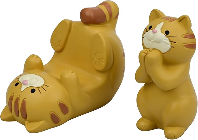 Cat-Shaped Phone Stand and Eyeglass Frames Animal Resin Gifts for Cat Lovers, Home & Office Fashion Accessories(Orange Color)