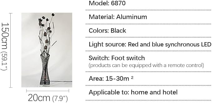 Nordic Modern Flower Floor Lamp Fashion Art Living Room Sofa Bedroom Wedding LED Originality Decorative Standing Light (Style 3)