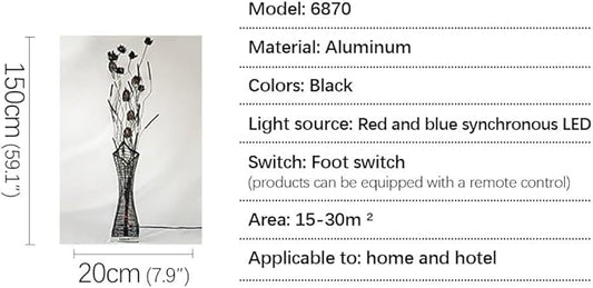 Nordic Modern Flower Floor Lamp Fashion Art Living Room Sofa Bedroom Wedding LED Originality Decorative Standing Light (Style 3)