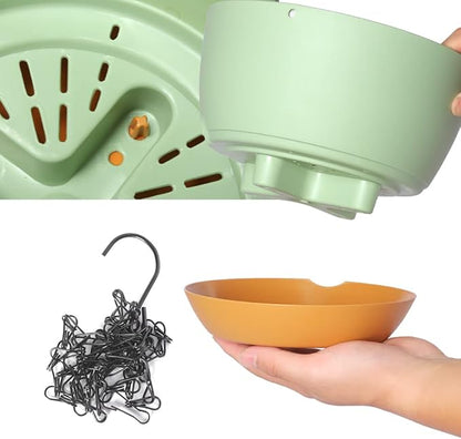 Lookat 3 Pack 8.3inch Hanging Pots for Plants Outdoor Indoor, Hanging Planters with Drainage Hole (8.3inch Grey（3 Pieces）)