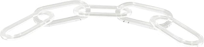 Deco 79 Acrylic Plastic Chain Decorative Sculpture Oval 5 Link Home Decor Statue, Accent Figurine 27" x 0" x 4", Clear