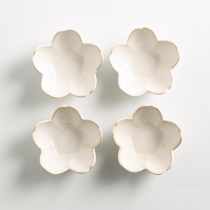 Ceramic Ring Holder Tray - Decorative Floral Trinket Bowl for Jewelry Storage & Vanity Decor(white)