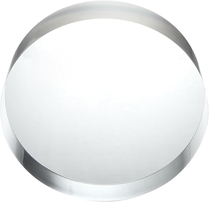 CiaoHER 2in Thickness 8in Diameter Acrylic Disc Display Block Clear Polished Round Pedestal Stand Riser 8" x 2", 1 Pack
