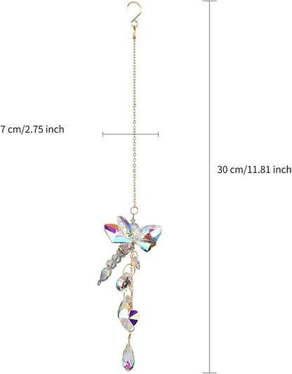 Hanging Prism Dragonfly Sun Catchers Indoor Window Rainbow Maker Sparkling Crystal Decor Sunlight Suncatcher