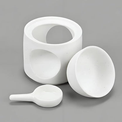 White Burner, Ceramic Tealight Warmer, Scented Oil Diffuser, White Ceramic Tea Light Candle Holder