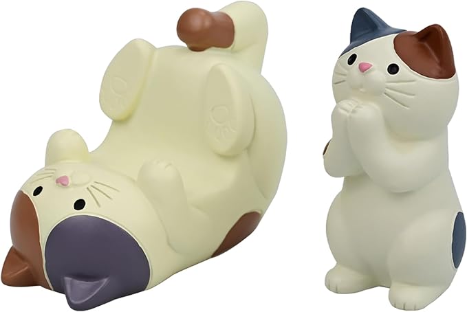 Cat-Shaped Phone Stand and Eyeglass Frames Animal Resin Gifts for Cat Lovers, Home & Office Fashion Accessories(White)