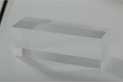 CiaoHER 2in Thickness Solid Acrylic Cube Display Block Clear Polished Pedestal Stand Riser Solid Base 2" x 2" x 6", 1 Pack