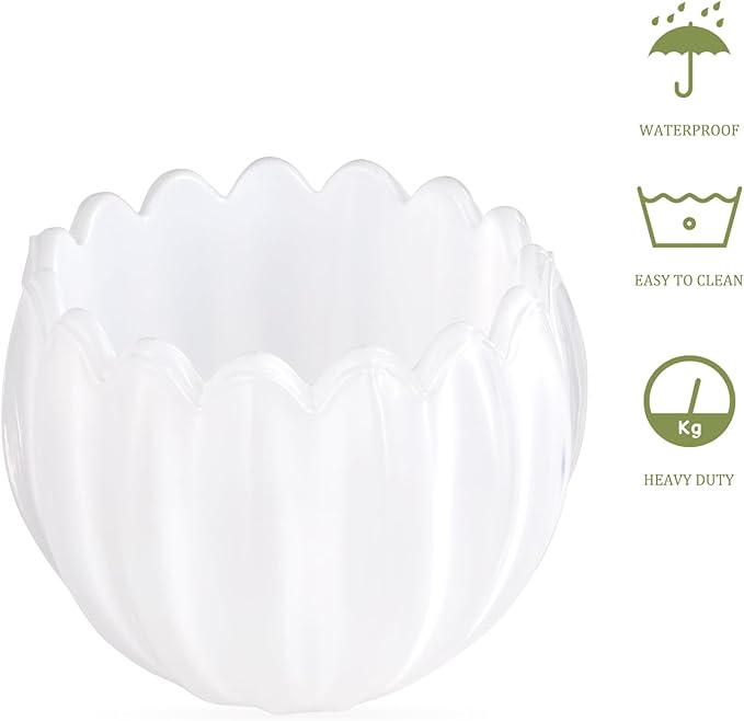 Tulip Lamp Shades Replacement, 5" Dia. * 4.25" H White Glass Sconce Shade Heavy and Thick for Wall Sconces Pendant Lights Ceiling Lights Chandelier, 1 Pack