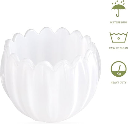 Tulip Lamp Shades Replacement, 5" Dia. * 4.25" H White Glass Sconce Shade Heavy and Thick for Wall Sconces Pendant Lights Ceiling Lights Chandelier, 1 Pack