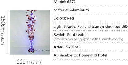 Nordic Modern Flower Floor Lamp Fashion Art Living Room Sofa Bedroom Wedding LED Originality Decorative Standing Light (Style 21)
