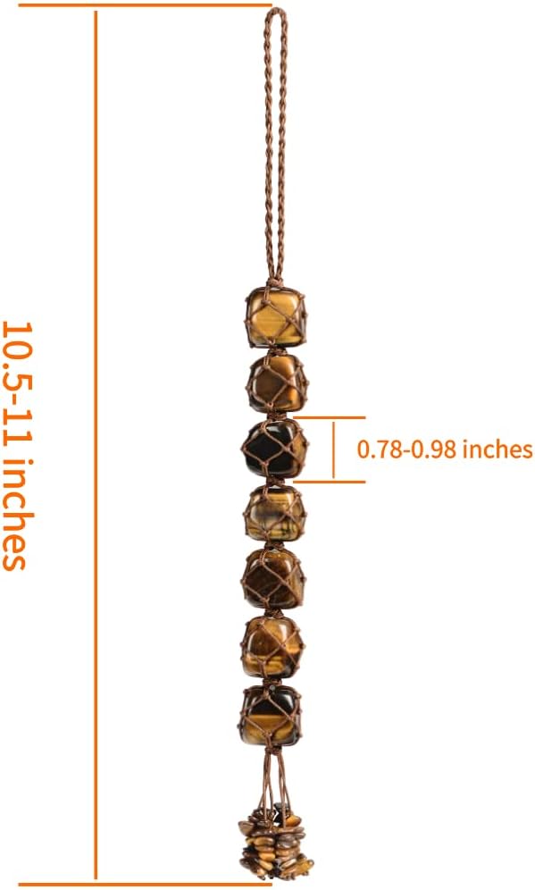 Hanging Ornaments Natural Tiger Eye Ornaments Home Decor Gemstones Reiki Feng Shui Ornament Window Wall Ornament