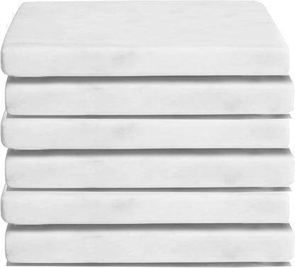 Coasters for Drinks - Set of 6 Modern Coasters - 4" Wide Drink Coasters - Made from Real Solid Marble White Marble Coasters Sqaure Shape