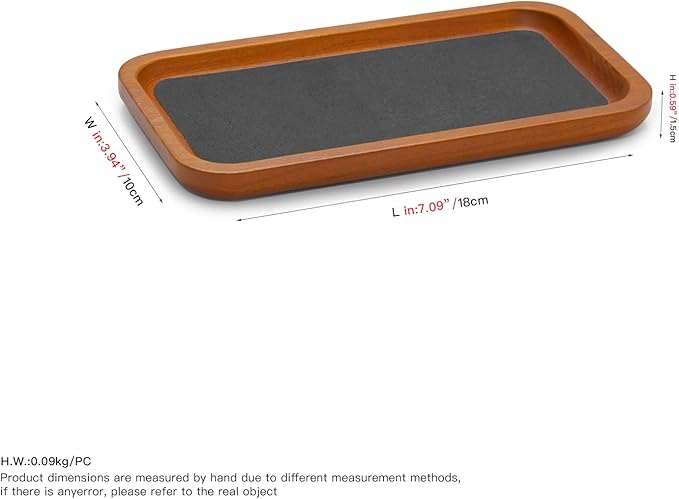 Solid Wood Jewelry Display Flat Tray for Rings Earrings Necklace Bracelet, Jewelry Photograph Display(Grey,M)