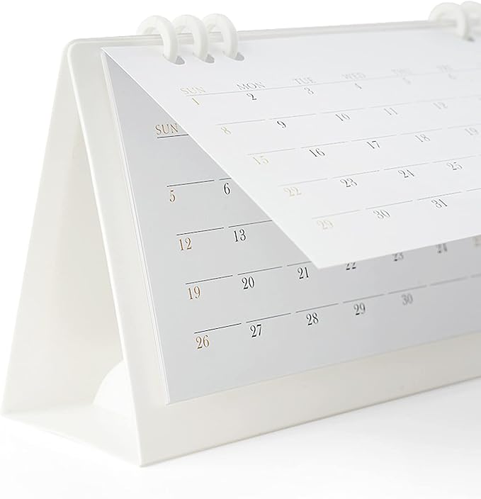 2026 Mini Desk Calendar New Year Standing Memo Notes Calendar 6.9" x 3.7" - White (Oct. 2025 to Dec. 2026)