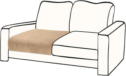 Couch Cushion Cover Velvet 1 Piece Seat Cushion Cover Stretch Armchair Cover Separate Sectional Sofa Slipcovers Furniture Protector (1-Seater or Sofa Backrest, Camel)