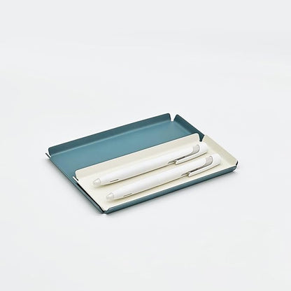 Aluminum Organizer Tray for Desk & Entryway - Minimalist Metal Catchall for Keys, Jewelry, Wallet | A6, Azure | by PROGETTO2.70