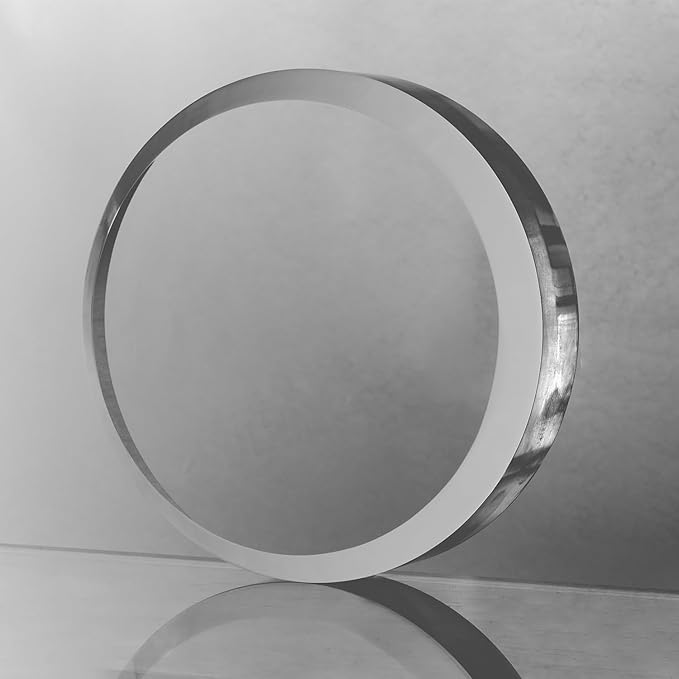 CiaoHER 2in Thickness Acrylic Disc Display Block Clear Polished Round Pedestal Stand Riser (8'' x 2'')