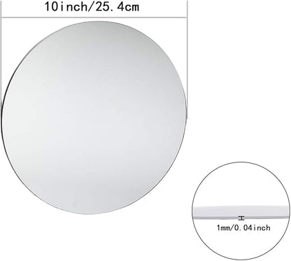 16Pack Round Mirror Centerpieces for Tables, 10inch Circle Mirror Plates for Tables Mirror Centerpieces, Flat Circle Mirror Trays for Tables, Mirror Candle Plates for Table Weddings Party Centerpieces