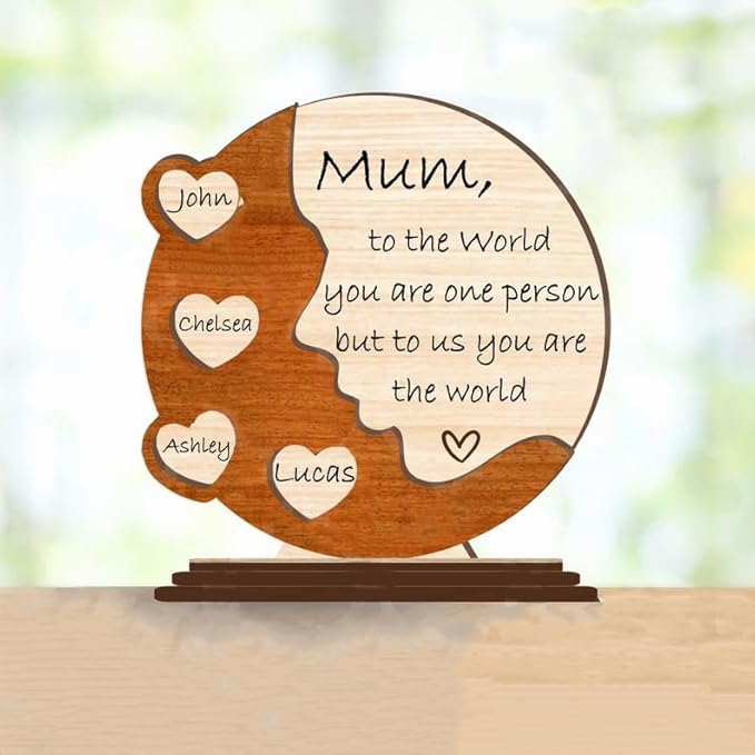 Personalized 3D Mother’S Day Laser-Cut Sign, Custom Mom Or Nana Name Display With Kids’ Names, Home Wall Decoration, Unique Digital File For Crafting Meaningful Gifts Doorsign_281125_SR6_13