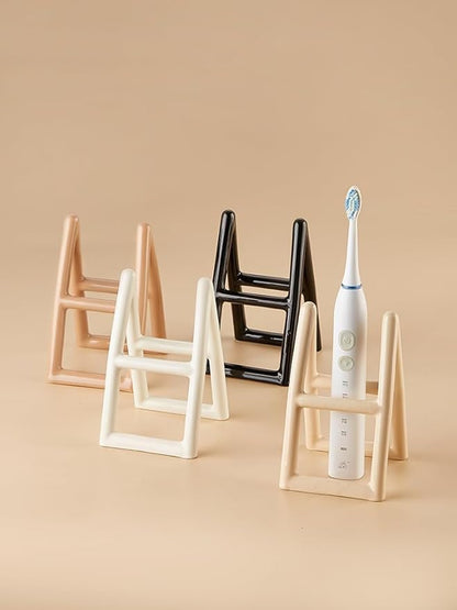 Handmade Ceramic Holder Stand for Toothbrushes, Makeup Brushes, and Pens - Minimalist Design for Bathroom Vanity and Countertops Decor (Black)