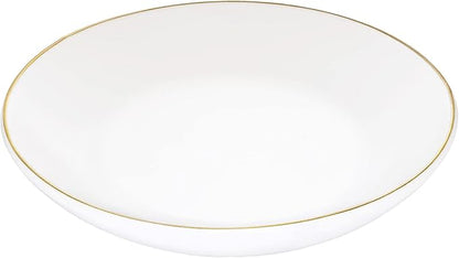 HANKOR 4.75" Ceramic Jewelry Tray, Small Ring Dish Holder Trinket Tray, Catch All Trays for Ring Earring Necklace Key, Christmas Gifts for Women Girls, White