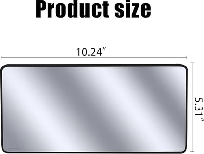 Car Sun Visor Vanity Mirror, Vehicle Sun-Shading Cosmetic Makeup Mirror with Straps, Large Automotive Interior Rear View Travel Accessories, Universal for SUV, Sedan, Truck(Black)