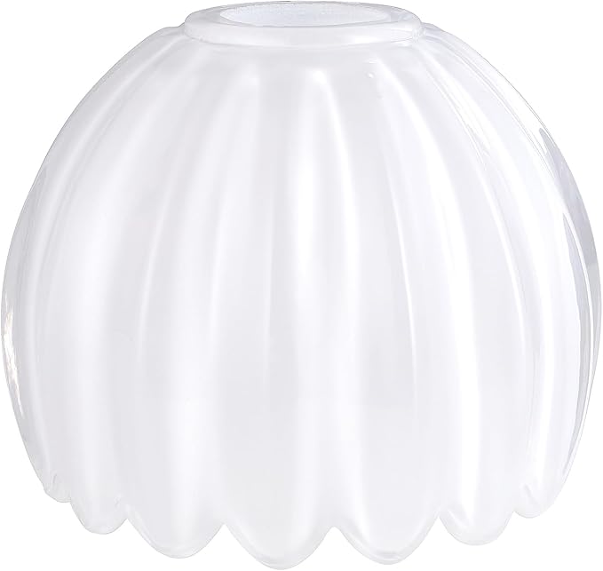 Tulip Lamp Shades Replacement, 5" Dia. * 4.25" H White Glass Sconce Shade Heavy and Thick for Wall Sconces Pendant Lights Ceiling Lights Chandelier, 1 Pack